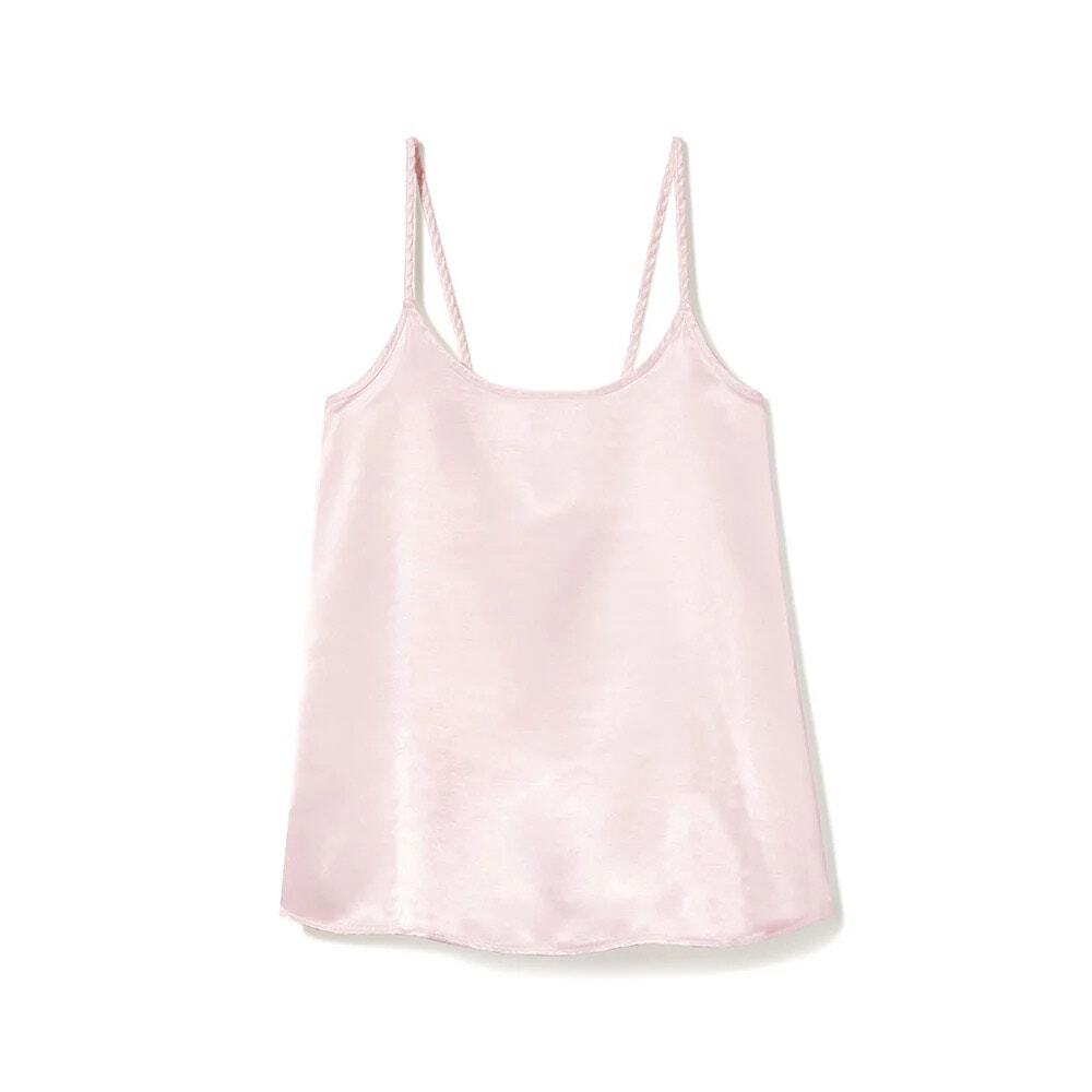 Silky Pink Satin Cami Pajama Top